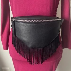 Black Fringe Fanny Pack